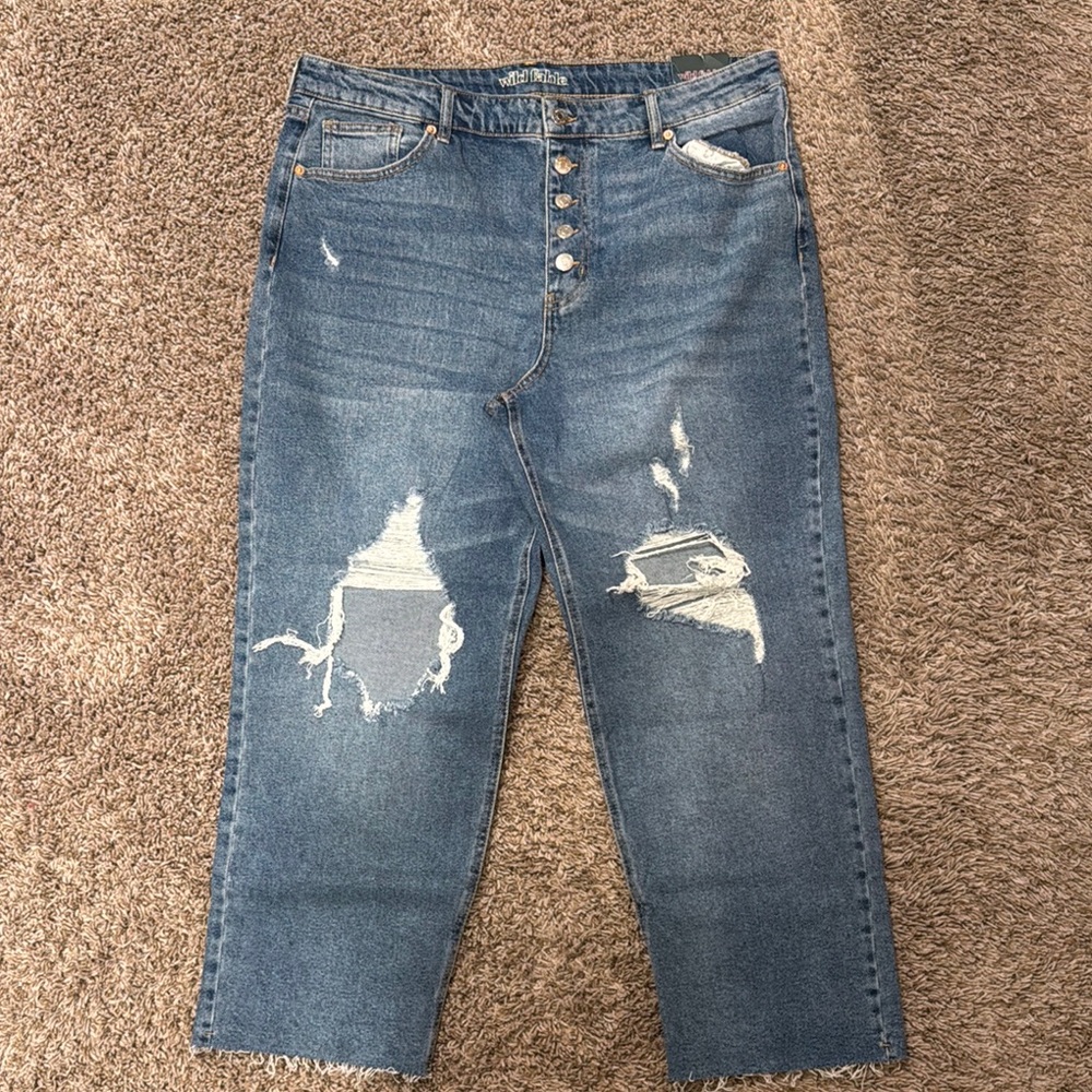 Wild Fable High Rise Straight Ankle Jeans